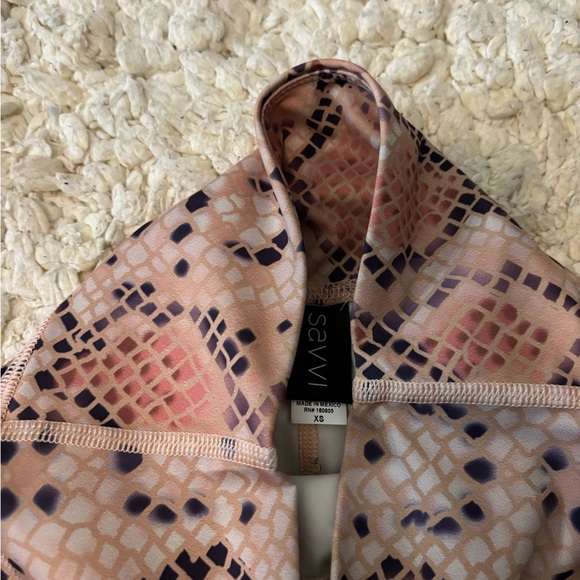 Savvi Lifestyle Co. Women’s Seri Snakeskin Print Leggings NWT XS Pink Purple - Picture 3 of 5